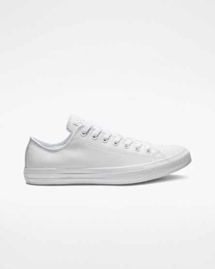 Dámské Boty Nízké Converse Chuck Taylor All Star Læder Bílé | CZ WO31S76